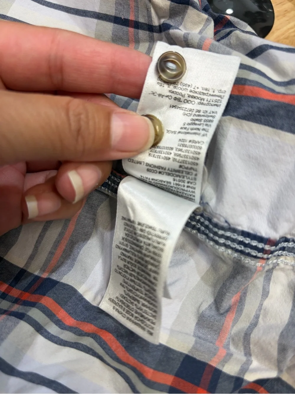 The North Face Plaid 100% Cotton Long Sleeve Shirt Blur Orange Cabincore